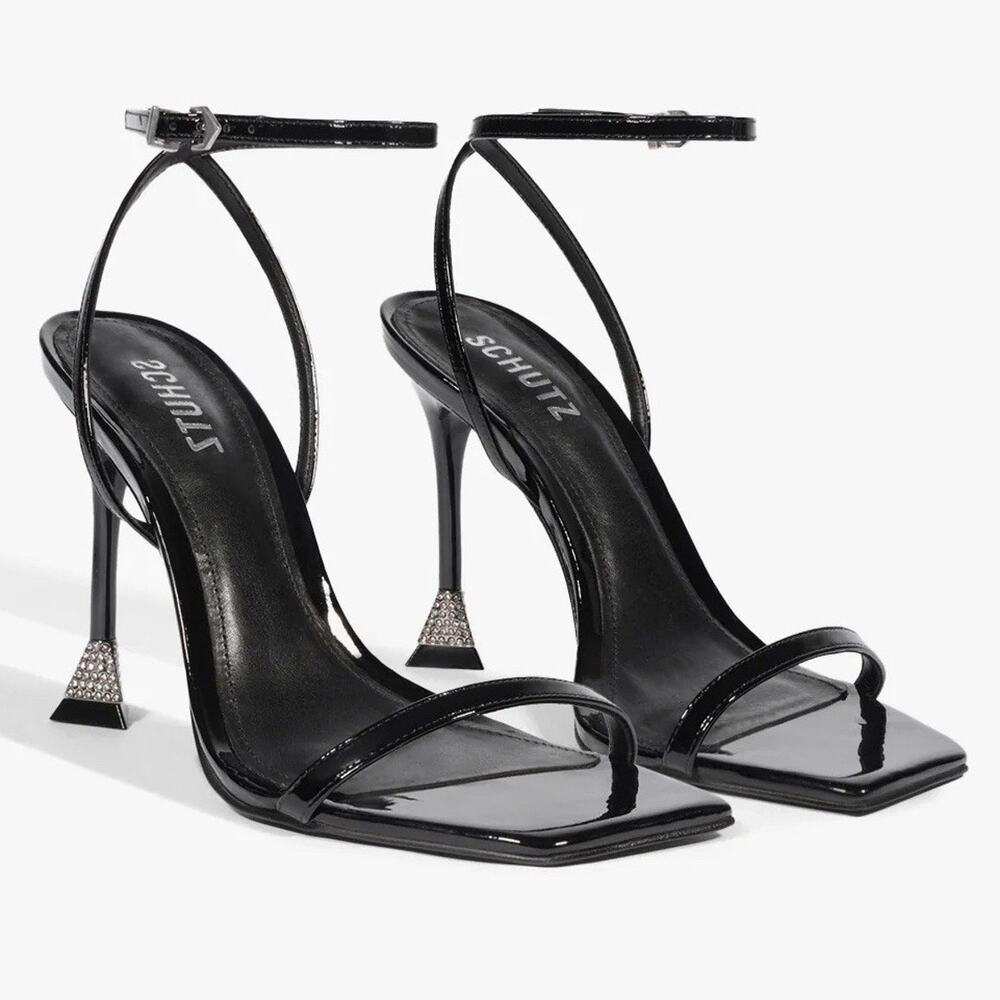 Schutz JOANNA PATENT LEATHER SANDAL 9.5 $158 New